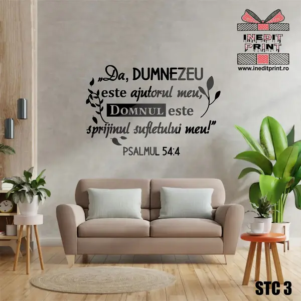 Sticker Psalmul 54:4 STC3 133x100 cm