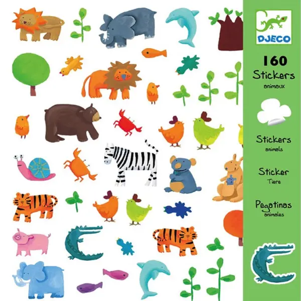 Stickere Djeco - Animale, 160 de bucati