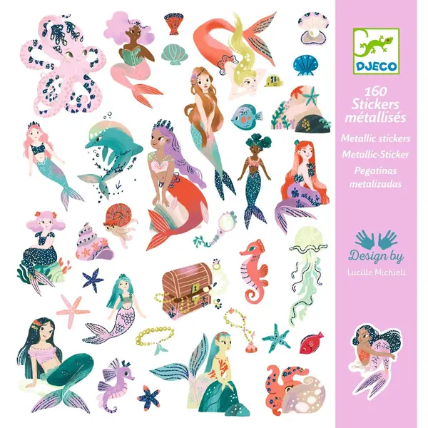 Stickere Djeco - Sirene, 160 bucăți