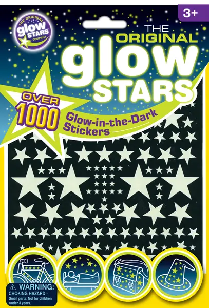 Stickere fosforescente Brainstorm Glow - Stele, 1000 bucati
