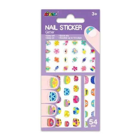 Stickere pentru unghii cu sclipici - Flori