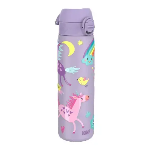 Sticla apa pentru copii Slim, inox, 600ml, Periwinkle, Unicorns - Ion8