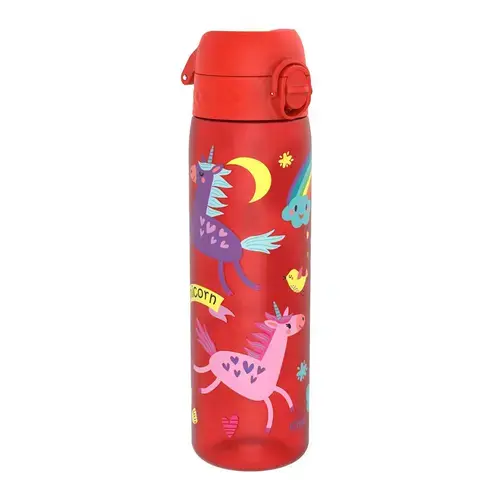 Sticla apa pentru copii Slim, recyclon, 500ml, Red Unicorns - Ion8