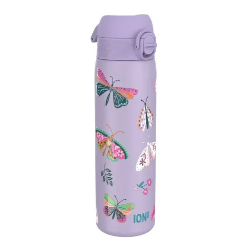 Sticla apa Slim Ion8 Butterflies, inox, 500ml