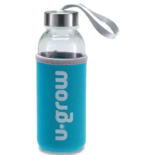 Sticla cu husa termoizolanta U-Grow, 300ml, Albastru