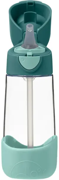 Sticlă cu pai pentru bebeluși b.box - Tritan, Emerald forest, 450 ml