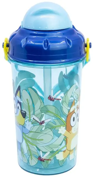 Sticlă cu pai Stor Bluey - 465 ml