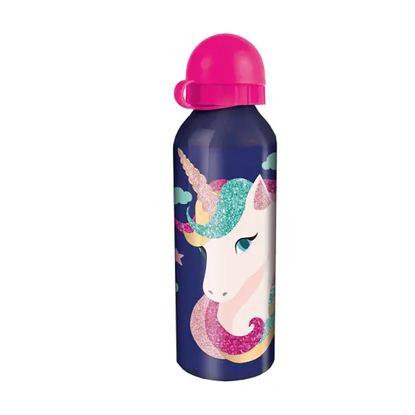 Sticla de apa, din aluminiu, 500ml, Unicorn, S-Cool, albastru