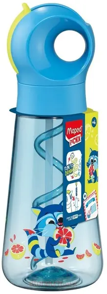 Sticlă de apă Maped Picnik Miniz - Raccoon, 500 ml