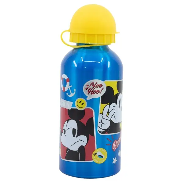Sticla de apa, pentru copii, din aluminiu, fara BPA, multicolor, 400 ml, Fun-Tastic, Mickey Mouse Engros