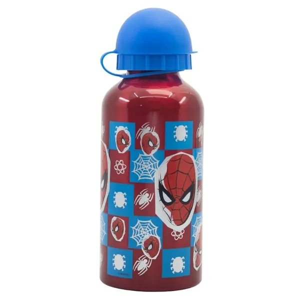 Sticla de apa, pentru copii, din aluminiu, fara BPA, multicolor, 400 ml, Arachnid, Spiderman Engros