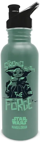 Sticlă de apă Pyramid Television: The Mandalorian - Wherever I Go He Goes, 700 ml