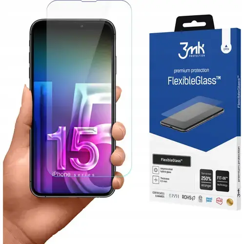 Sticla de protectie pentru iPhone 15 Pro Max, 3MK, Transparent