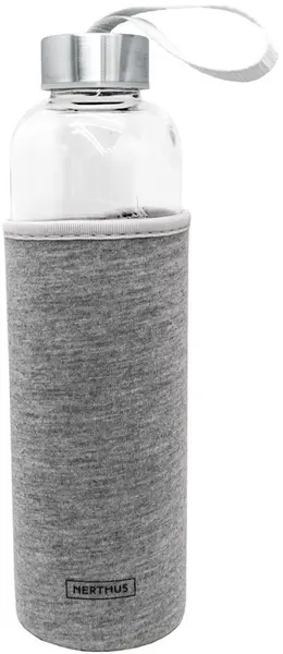 Sticlă de sticlă Nerthus - Gri, protecție din neopren, 600 ml