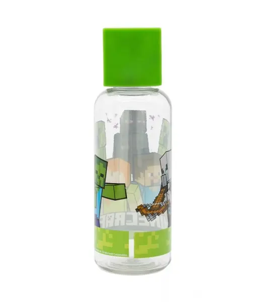 Sticla din plastic ecozen 560 ml Minecraft capac 3D cu pesonaj