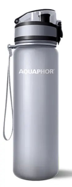 Sticlă filtrantă pentru apă Aquaphor - City, Filter, 0.5 l, gri