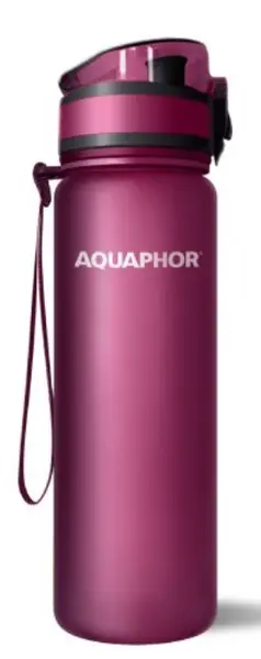 Sticlă filtrantă pentru apă Aquaphor - City, Filter, 0.5 l, rubi