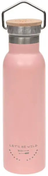 Sticlă metalică Lassig - Adventure, 460 ml, roz