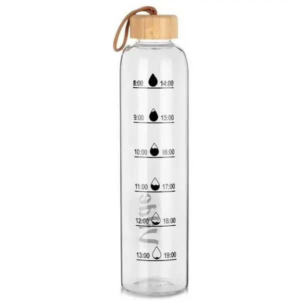 Sticla pentru Apa cu Capac din Bambus, Vilde, 1 l