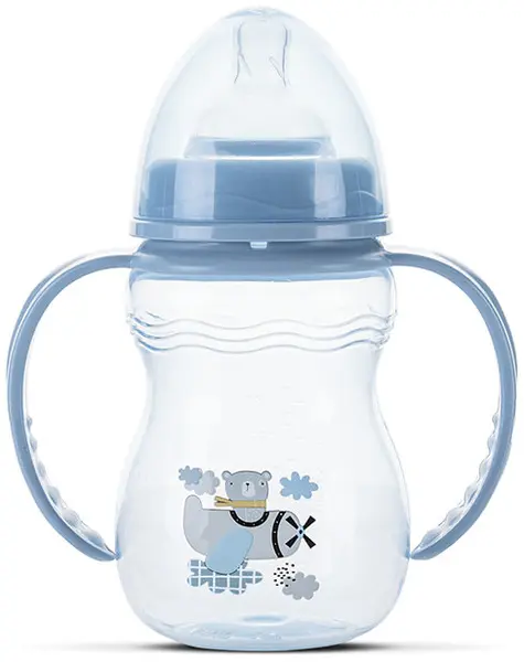 Sticlă pentru bebeluși cu mânere Lorelli My Friend - 250 ml, Airy Blue