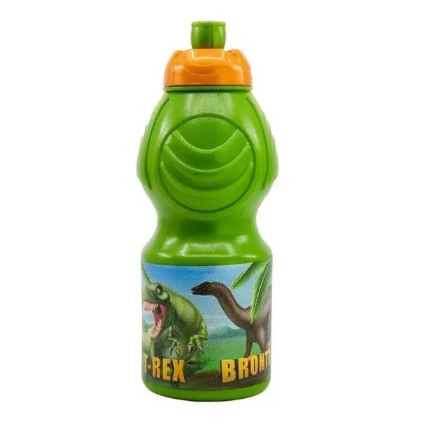 Sticla plastic Dinozaur T-Rex, 400 ml, verde Engros