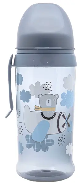 Sticlă sport cu vârf moale Lorelli My Friend - 350 ml, Cameo Blue