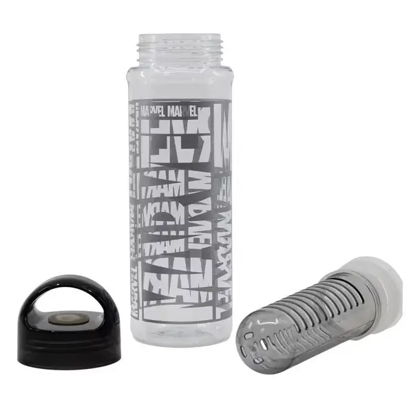 Sticla sport, Tritan, cu infuzor pentru fructe, fara BPA, gri, 750 ml, Marvel Engros