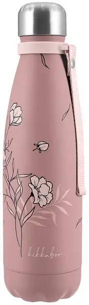 Sticlă termică KikkaBoo - Flora, 500 ml, Blush