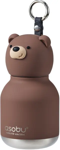 Sticlă termică pentru copii Asobu Bestie - Brown Bear, 200 ml