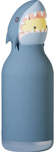 Sticlă termo pentru copii Asobu Bestie - Shark, 460 ml