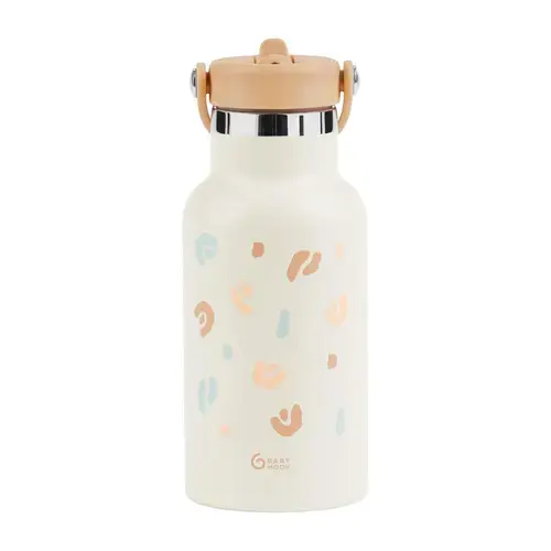 Sticla termoizolanta din inox Babymoov Little Explorer Animal Print Ivory, 350 ml
