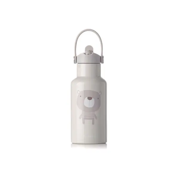 Sticla termos lichide, Jane, Din otel inoxidabil, Cu mentinere de temperatura de pana la 12 ore, 350 ml, Bpa Free, Conform cu EN 1186:2022EN 12546-1:2000UNE EN 14372:2005, Sand