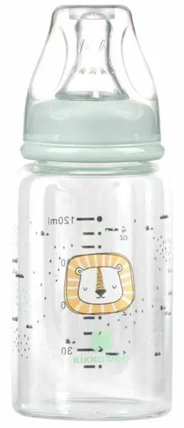 Sticle de sticlă pentru bebeluși KikkaBoo Savanna - 120 ml, mentă