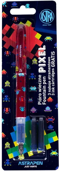 Stilou Astra - Pixel, cu 3 rezerve, sortiment