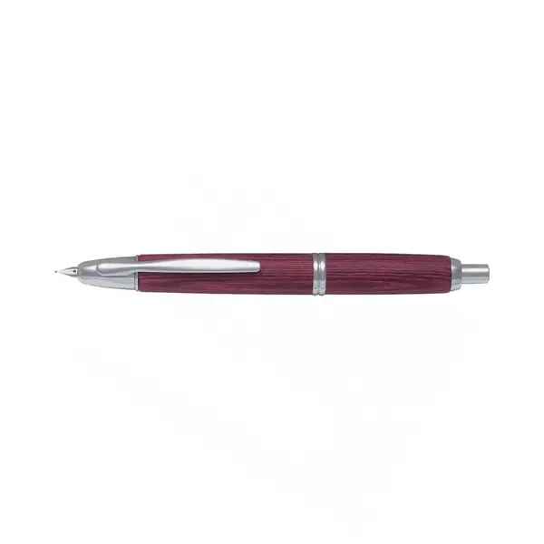Stilou Capless Wooden Pilot varf mediu corp rosu Stilou Pilot Capless Wooden rosu varf mediu