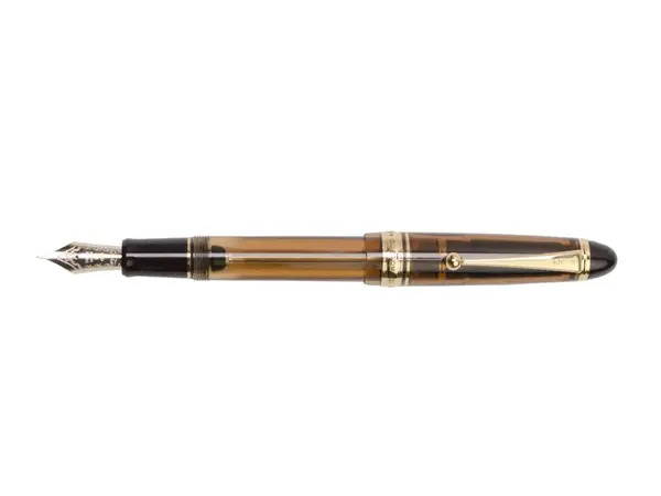 Stilou Custom 823 Pilot varf mediu corp maro transparent Stilou Pilot Custom 823 Maro Transparent varf mediu