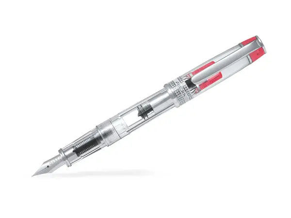 Stilou Pilot Prera corp transparent vârf M cu capac accesorii culori diverse Stilou Pilot Prera corp transparent vârf M cu capac accesorii culori diverse rosu