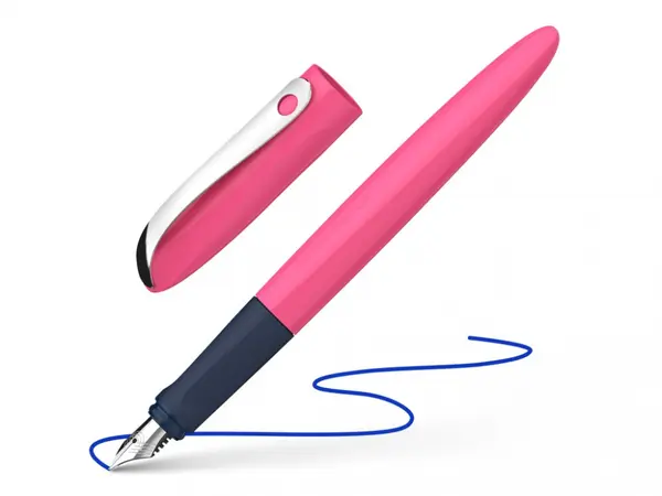 Stilou Schneider Wavy cu maner ergonomic pentru incepatori,roz