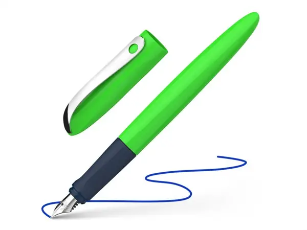 Stilou Schneider Wavy cu maner ergonomic pentru incepatori,verde