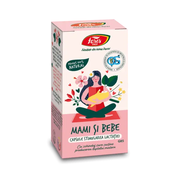 Stimularea lactatiei Mami si Bebe G85, 60 capsule, Fares