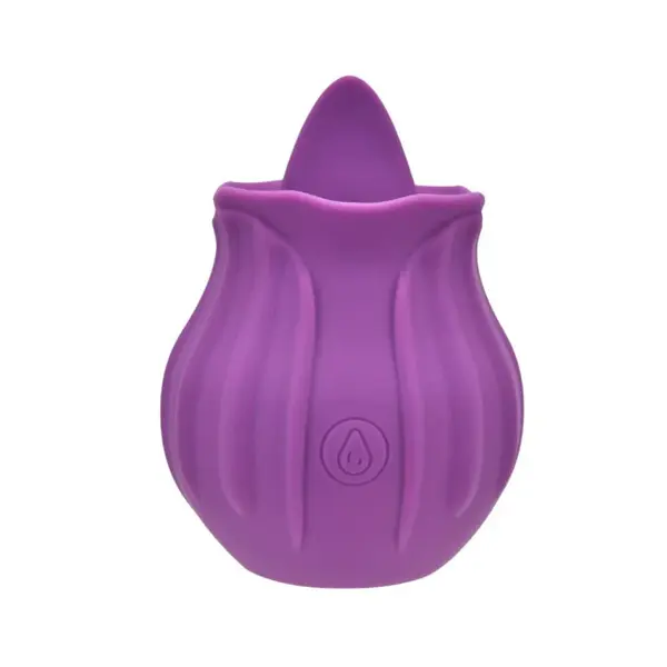 Stimulator clitoris LOVING JOY Rose, cu funcție de simulare sex oral, 10 funcții de vibrație, în formă de trandafir, mov