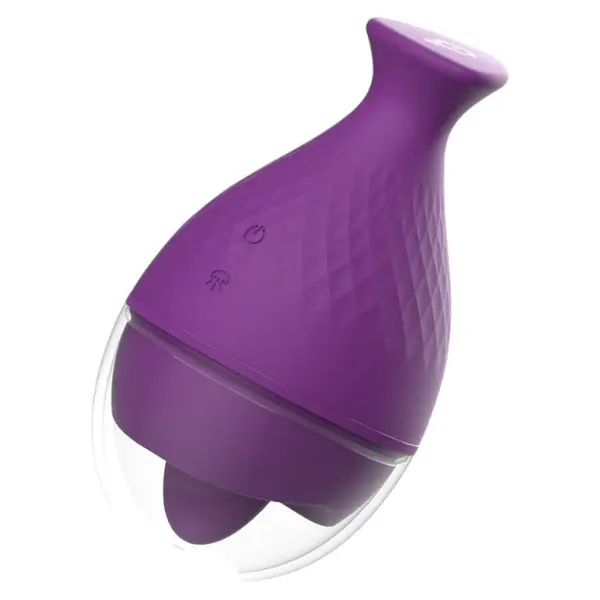 Stimulator clitoris Rewolution REWOLINGO, cu funcție de simulare sex oral, 10 funcții de vibrație, rezistent la apă IPX6, culoarea mov