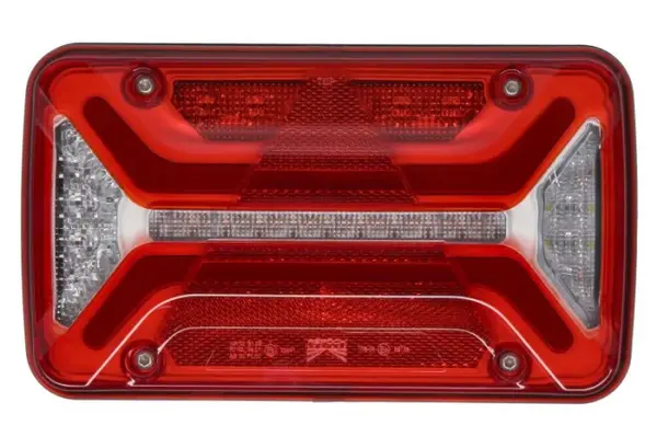Stop spate dreapta MULTILED III (LED, 12 24V, cu intermitent, cu far de ceata, marsarier, cu stop, lumina de parcare, reflector triunghiular, conector: 2x SuperSeal 2PIN AMP 7PIN) potrivit ADR
