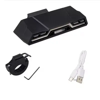 Stop Spate LED Bicicleta 100lm 6 Moduri Incarcare USB Impermeabil