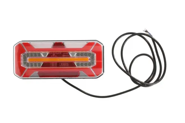 Stop spate stanga (LED, 12 24V, cu intermitent, cu far ceata, lumina de marsarier, cu stop, lumina de parcare, reflector triunghiular, semnalizator dinamic, lungime cablu: 0,2m)