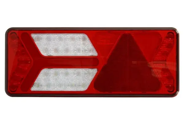 Stop spate stanga (LED, 12 24V, cu intermitent, cu far de ceata, marsarier, cu stop, lumina de parcare, reflector triunghiular, indicator dinamic, conector: 4x SuperSeal 2PIN AMP 7PIN) potrivit BPW