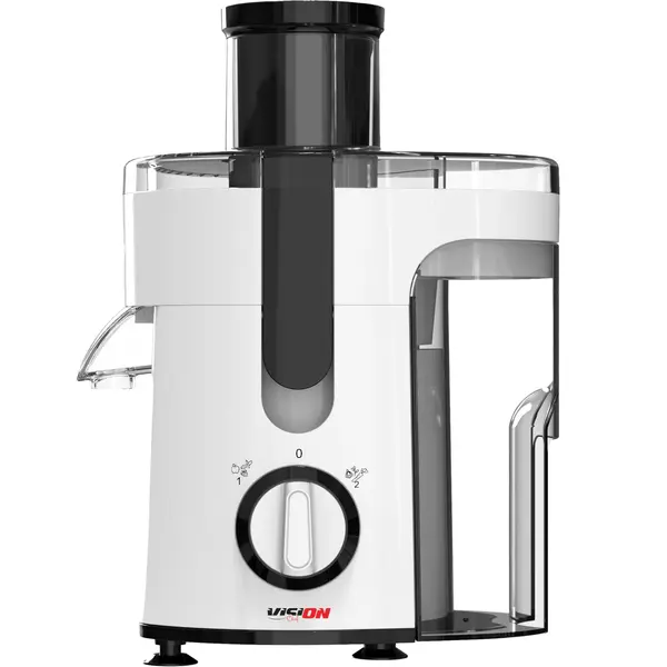 Storcator de fructe Vision Chef VSF400A, 400 W, 1 l, 2 viteze, 13500 RPM, Alb/Negru