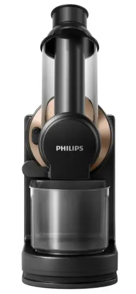 Storcator prin presare la rece Philips Viva Collection HR1888/70, 150 W (Negru/Auriu)