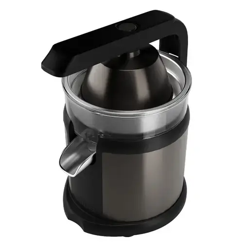 Storcator profesional de citrice Aiwa Koryu AJC-5000, 120W, recipient suc 250 ml, BPA-free, efect anti-amprenta, 2 conuri, sistem anti-picurare, design modern, ideal pentru bauturi naturale pentru copii, cocktailuri sau limonade (Gri)