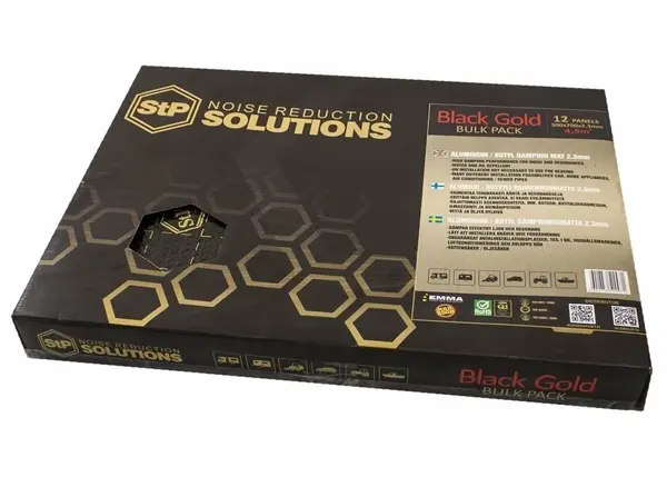 STP Black Gold, Insonorizant Auto Vibroabsorbant 2.3 mm, 750 x 500 mm, 12 Foi, 4.5 m2